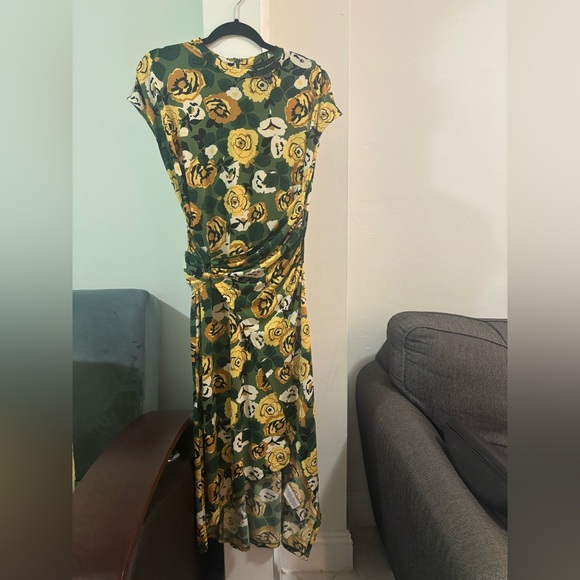 Donna Morgan Green and Yellow Floral Maxi Dress - Picture 1 of 2
